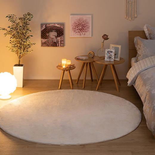 兔毛绒3地毯 130R 米白色 商品图0