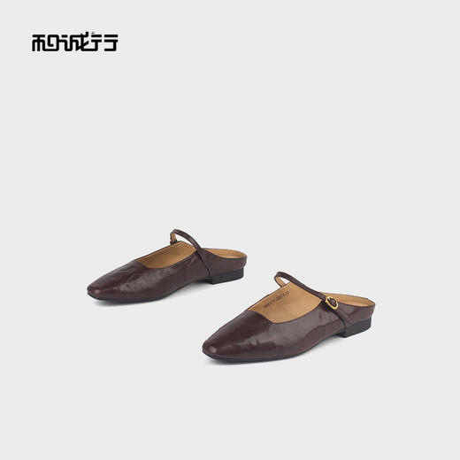 和诚行 2024夏季新款英伦复古半包拖鞋穆勒鞋女外穿凉拖鞋0400234 商品图2