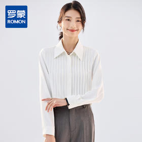 【时尚有型】罗蒙女士长袖衬衫商务通勤百搭舒适气质翻领衬衫女