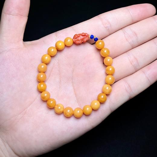 蜜蜡单圈-DIY南红貔貅圆珠7 商品图0