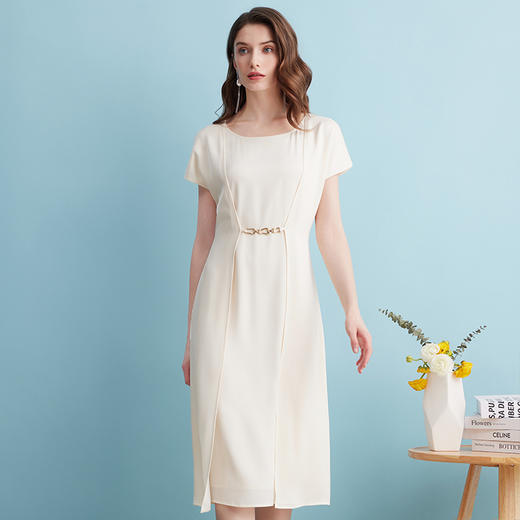 EITIE爱特爱夏季新款大气收腰显瘦通勤连衣裙7407112 商品图8