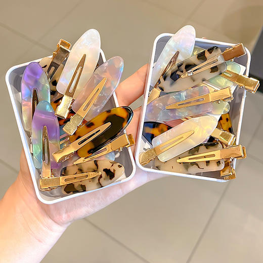 【清新甜美韩版边夹】韩国醋酸无痕发夹女秋冬侧边发卡鸭嘴卡子化妆刘海夹碎发夹子头饰 商品图1