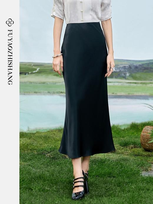 IWY/扶摇系列 夏季高腰显瘦垂感荷叶边半身裙FYS353 商品图3