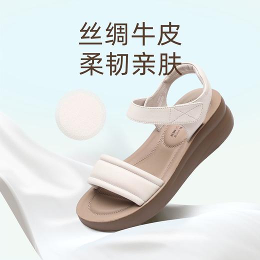 信诺 厚底舒适凉鞋 2024夏季新款真皮外穿增高软底中年妈妈鞋女鞋L950-1 商品图3