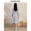 MAXRIENY温柔风茶歇裙气质连衣裙早秋穿搭针织裙子装格雷系穿搭(货号:MS88DR554) 商品缩略图3