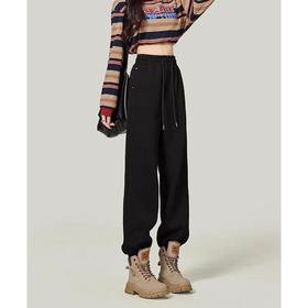 【喜出】X01竖口袋松紧腰收口春秋休闲裤