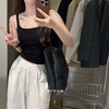 【瑜伽生活家】「数色可选！一体杯背心」春夏新款韩社螺纹小方领一体杯背心 修身内搭外穿遮副乳吊带女上衣内衣 商品缩略图2