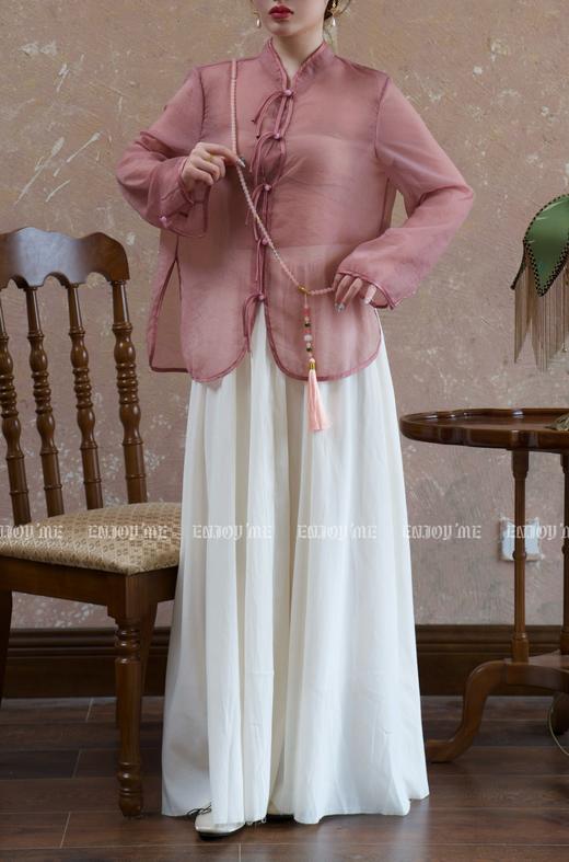 【门店同款】ENJOY夏季云敛-美玉生烟欧根纱衬衫 157301629 商品图1