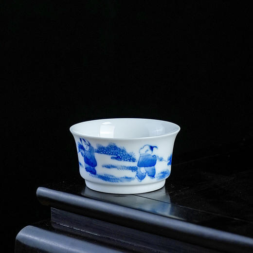 【特价】童戏小雅杯茶杯青花单杯 陶瓷茶杯主人杯单个装茶杯品茗杯 商品图1