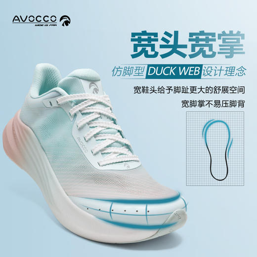 AVOCCO翱戈FANTAS魅影宽楦透气跑步鞋轻量缓震型长距离训练鞋 商品图3