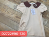 【新上架】星星果夏D2722女小童翻领短袖连衣裙杏色F240228 商品缩略图0