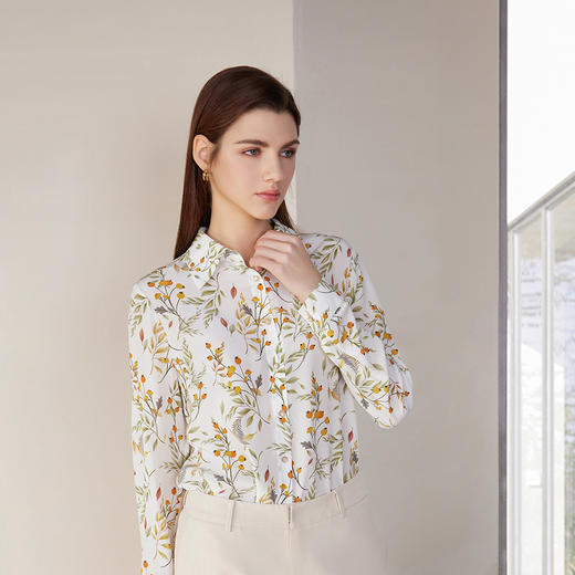 【印花衬衫】女装2024夏季新款印花衬衫清新小碎花上衣 商品图3