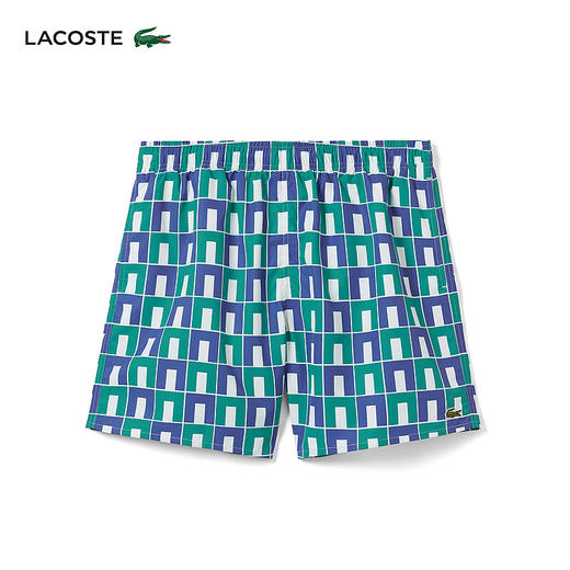 【海南专供价】Lacoste法国鳄鱼男装新款拼色格纹短裤时尚运动短裤MH7628-10 商品图2