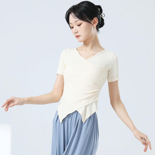 交叉V领简约修身显瘦形体舞蹈服练功服 商品图6
