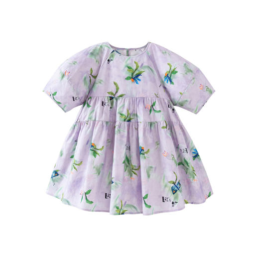 【mini亲子 大人款】迷你巴拉插肩袖连衣裙女童纯棉甜美公主风裙子夏 商品图4