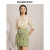 【商场同款】MAXRIENY春日浪漫氛围娃娃领上衣翻领系带印花雪纺衫(货号:MC88TP089) 商品缩略图2