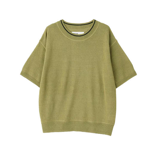 MHL DRY COTTON LINEN 女装棉麻圆领短袖针织衫 商品图3