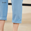 【商场同款】CNT4492 “ 棉感清凉裤 ” 清爽的海岸蓝夏意满满 九分长度的烟管裤修饰腿型舒爽利落 面料干爽，挺括有型，透气性好 商品缩略图4