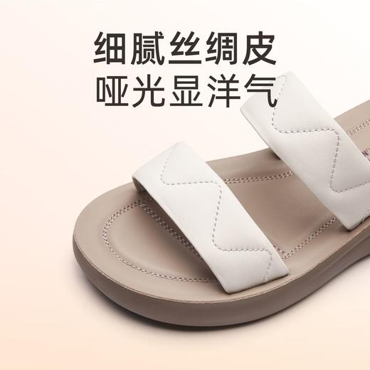 信诺轻便厚底外穿凉拖鞋女2024新款夏季舒适轻便真皮妈妈拖鞋外出L950-7 商品图3