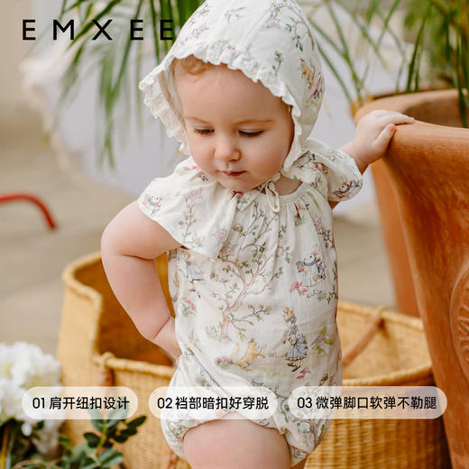 【宝宝服饰】嫚熙婴童护肚衣爱丽丝森林夏季短袖宝宝新生儿衣服 商品图4