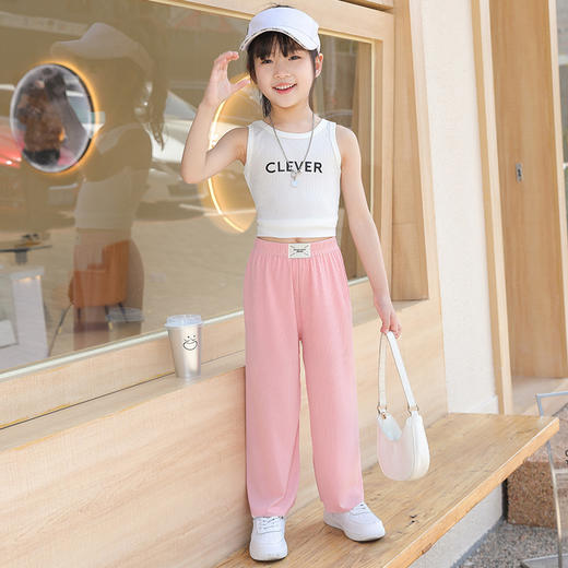 【时尚潮范儿féel~ 百搭防蚊！】夏季女童薄款直筒裤，儿童阔腿裤，女童抖抖裤，柔和材质，防蚊又透气，小宝宝尽情舞动，多彩童年从此开始！ 商品图2