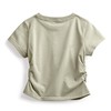 马登抽褶收腰短袖短款正肩T恤大基础款露腰显瘦打底衫通勤上衣女 商品缩略图6