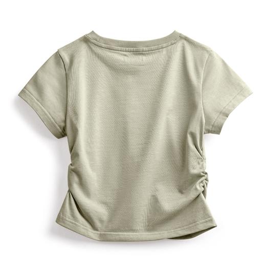 马登抽褶收腰短袖短款正肩T恤大基础款露腰显瘦打底衫通勤上衣女 商品图6