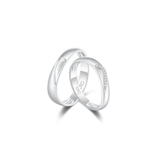 CRD克徕帝真爱一生系列心心相印钻石情侣戒（Q00662） 商品图0