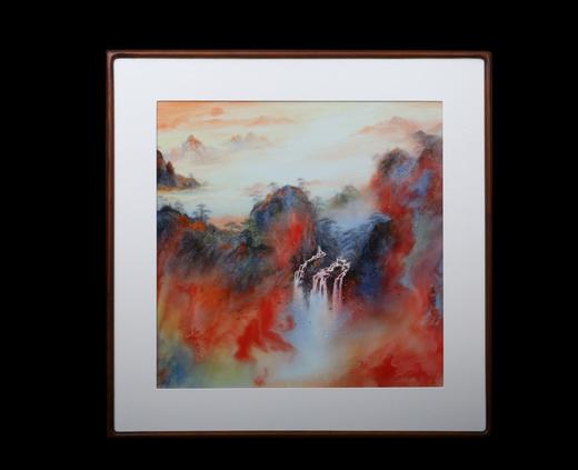 色釉泼彩《秋色》瓷板画 商品图0