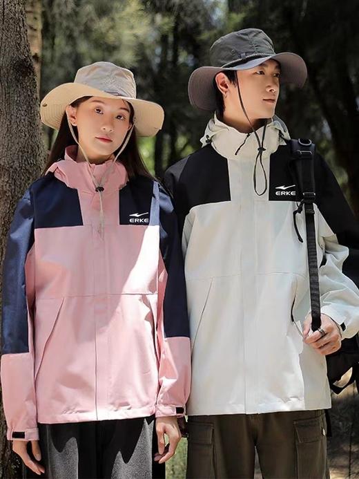 鸿星尔克春秋季连帽冲锋衣情侣款EK-QX9211 商品图9