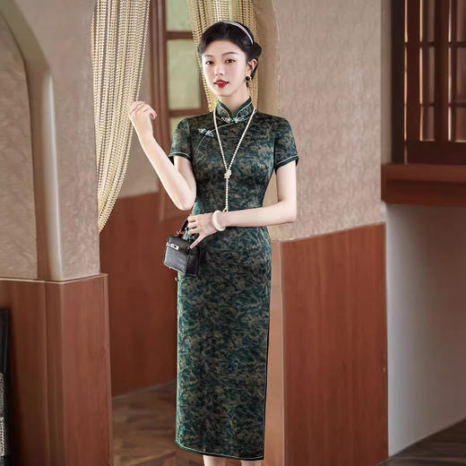 HQ2024年春夏新款改良旗袍国风日常修身新中式旗袍厂家一件代发女装 商品图2