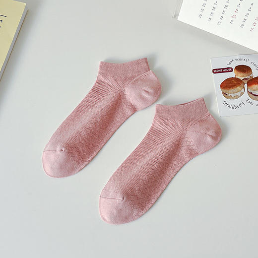 【YW】无忧购（25元/5双，39元/10双）韩系温柔小清新糖果色薄款网眼透气短袜8088（截单后7天发货)25年清仓捡漏 商品图7