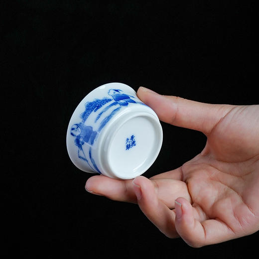 【特价】童戏小雅杯茶杯青花单杯 陶瓷茶杯主人杯单个装茶杯品茗杯 商品图2