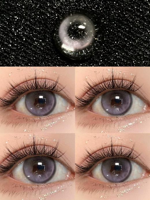 wecute 半年抛 蔷薇紫/暮色棕 紫/棕 14.2mm 美瞳两片装 奶呼呼清透眼 商品图4