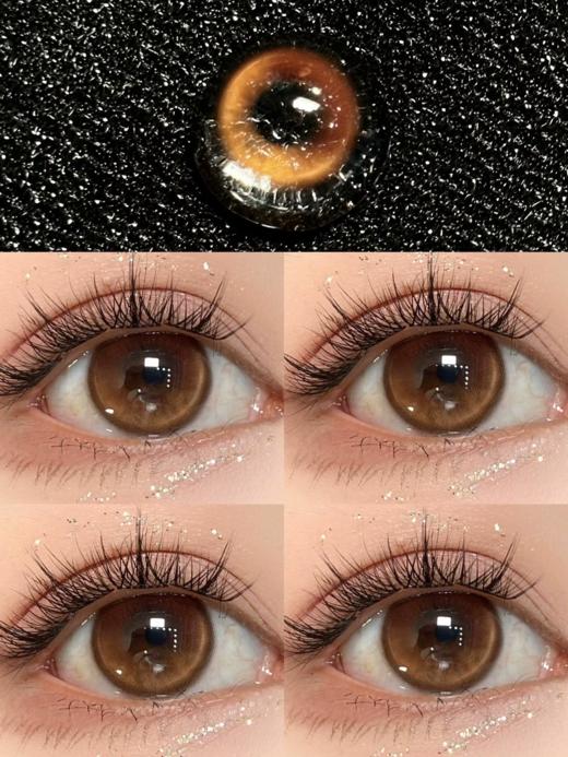 wecute 半年抛 蔷薇紫/暮色棕 紫/棕 14.2mm 美瞳两片装 奶呼呼清透眼 商品图8