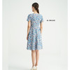 司歌圆领印花碎花连衣裙短袖优雅EA891334X 商品缩略图3
