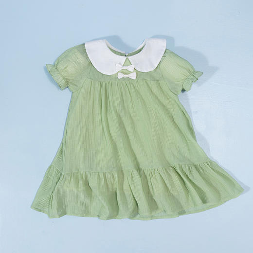 贝贝怡儿童裙子夏季新款薄款亲肤透气甜美短袖宝宝连衣裙ZB2DQ008 商品图3
