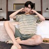 【GZ】无忧购夏季韩版宽松凉感莫代尔男士家居服套装LG939 商品缩略图3