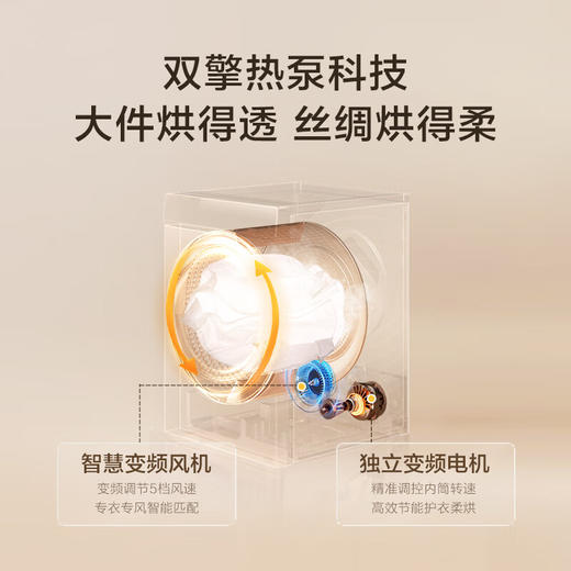 海尔（Haier）云溪386W洗烘套装 10KG精华洗滚筒洗衣机+双擎热泵烘干机 三变频 超薄全嵌 3D透视烘干 386W+386W 商品图2