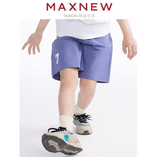 【短裤】童装空气感复古数字印花短裤 1N2344102 商品图2