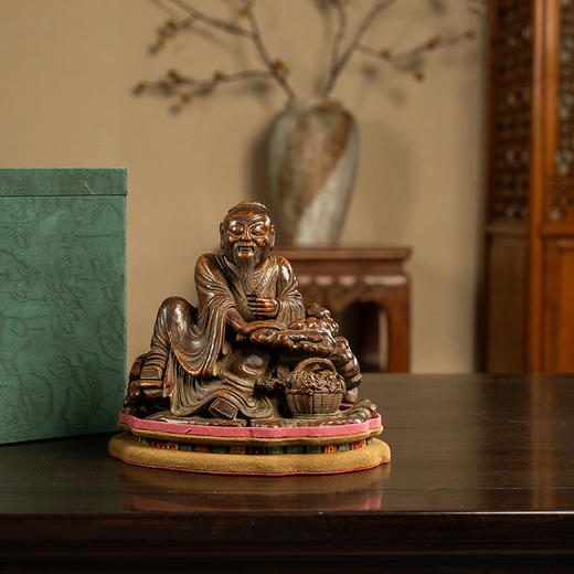 清 竹雕孙思邈人物摆件 商品图0