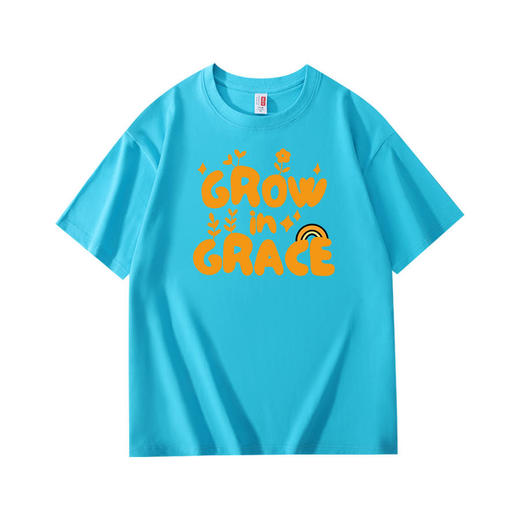 溪水边原创恩典中成长T恤220克宽松款 商品图3