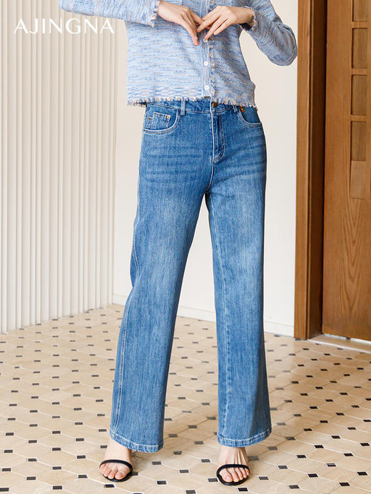 【商城同款】阿菁娜2024春季新款简约百搭牛仔裤A29Q210029 商品图4