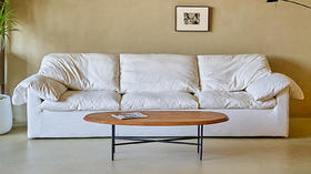 慵懒亚麻沙发，无拘无束的放松感