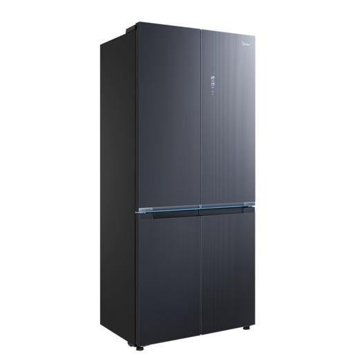 美的60cm薄微晶系列冰箱527钻影灰口感保鲜净味无缝全嵌十字四开门超薄大容量一级变频家用智能 灰色 商品图1