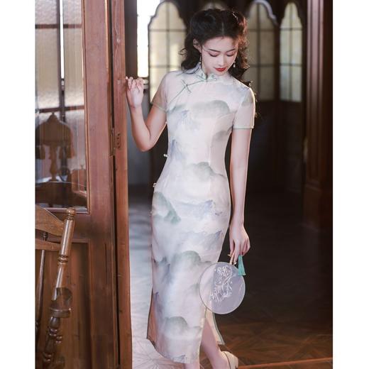 改良民国复古，优雅提花旗袍BJS9081 商品图4