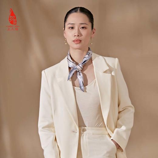 SAINTJOY/上久楷 女式真丝方巾   螺钿笙丝巾 FJS23054 商品图4