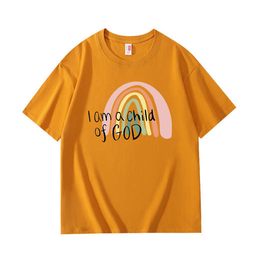 溪水边彩虹T恤200克宽松款 商品图1