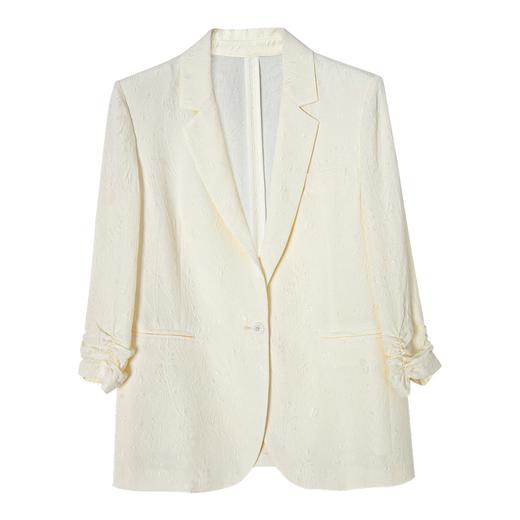 WT2402038C+IMPRESS/西嘉新中式西装外套女19姆米真丝冠乐绉肌理感抽皱袖口 商品图4