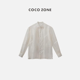 COCO ZONE2024新中式国风立领盘扣衬衫长袖开衫上衣HC2A0075